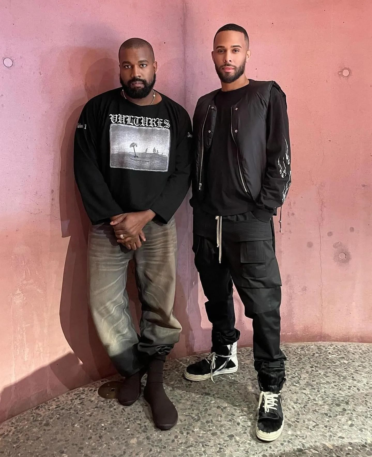 Photos Kanye West wearing Vultures merch