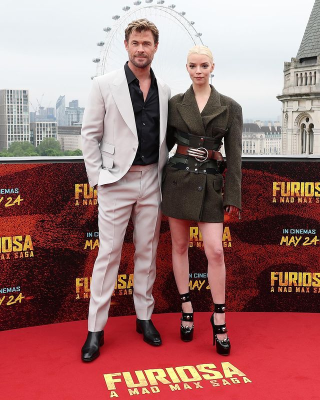 Anya Taylor-Joy and Chris Hemsworth promoting 