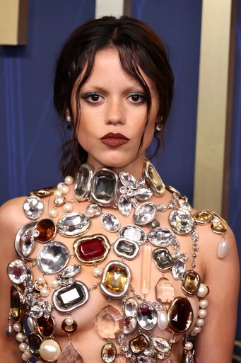Jenna Ortega Stuns in Givenchy: Gemstone Top & Black Skirt Turn Heads at the 2025 Emmys